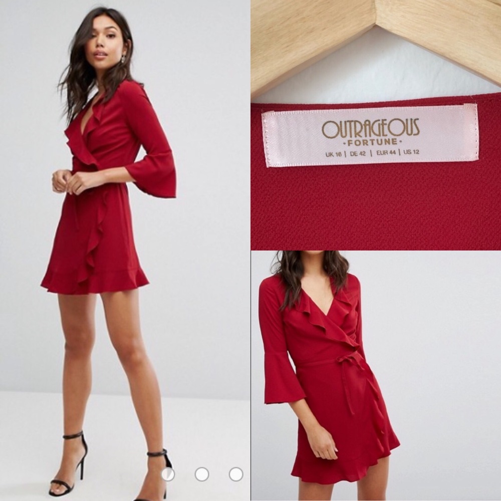 Beautiful Flirty Deep Red Dress 💃🏽